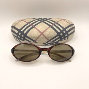 Vtg Burberry Sunglasses 8358/s J40 52 19 125 Tortoise Silver Y2K Bratz + Case